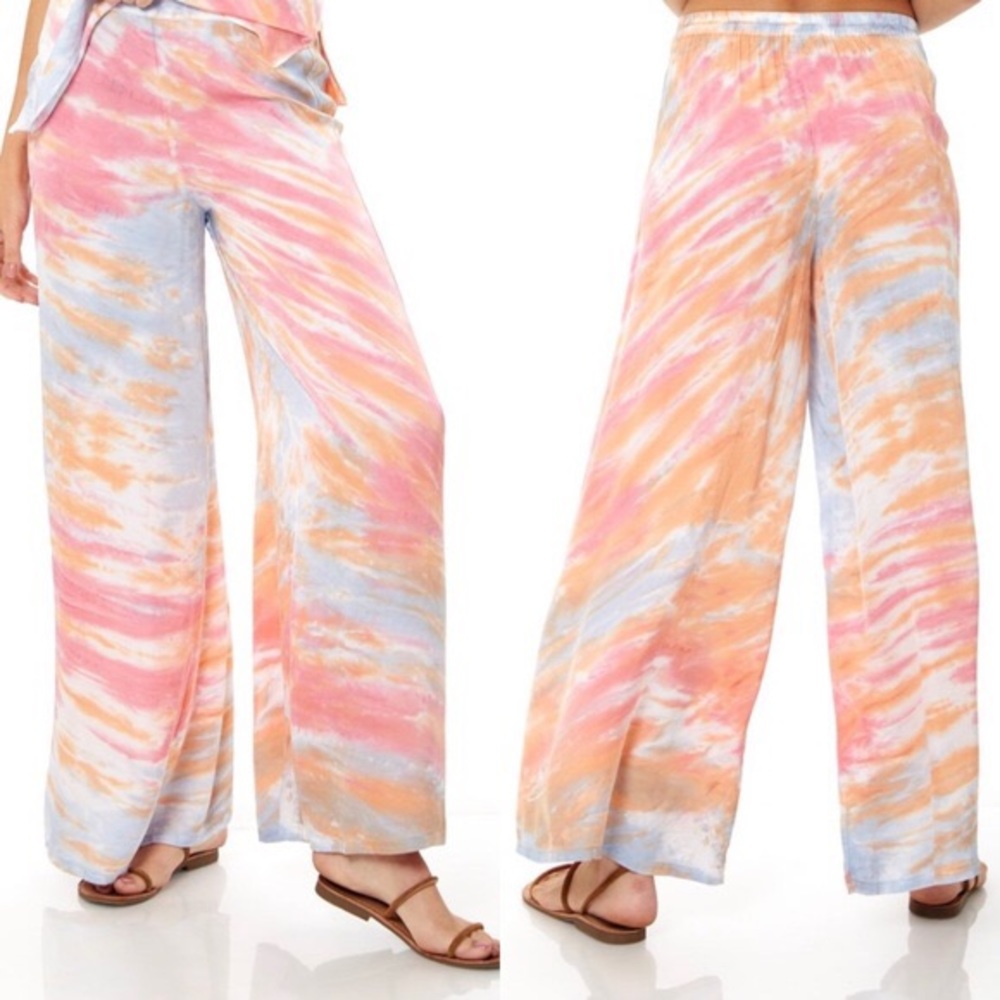Young Fabulous & Broke AIKO tie-dye satin pants